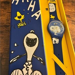 Swatch x Peanuts Hee Hee Hee watch BRAND NEW with Snoopy & Woodstock!